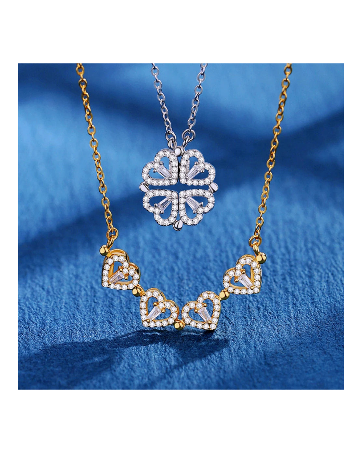 Amara Clover Heart Pendant Necklace