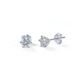 0.5 Carat Moissanite Stud Earrings in S925 Sterling Silver with Six-Prong Setting