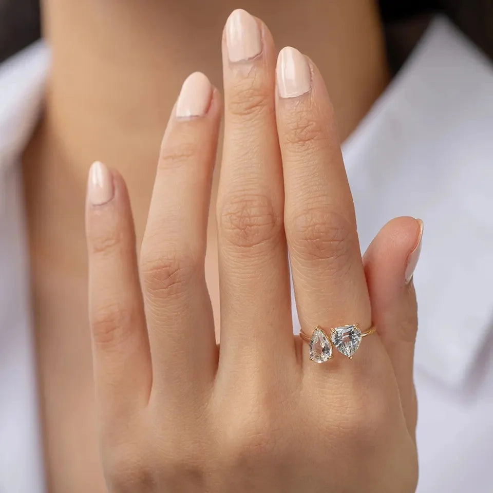 Sterling Silver Adjustable Heart Ring for Women - Hypoallergenic 925 Silver Band