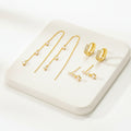 Trio three-pair gold-tone earring set