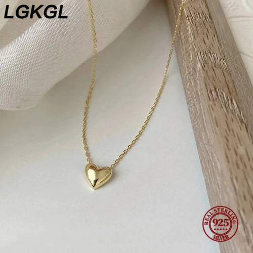 Amour 925 Gold Heart Pendant Necklace