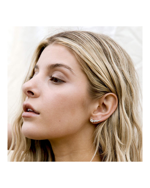 Aria Arrow Ear Climbers — Rosé