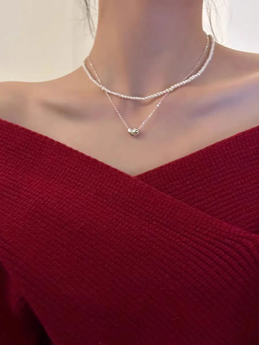 Amour 925 Gold Heart Pendant Necklace