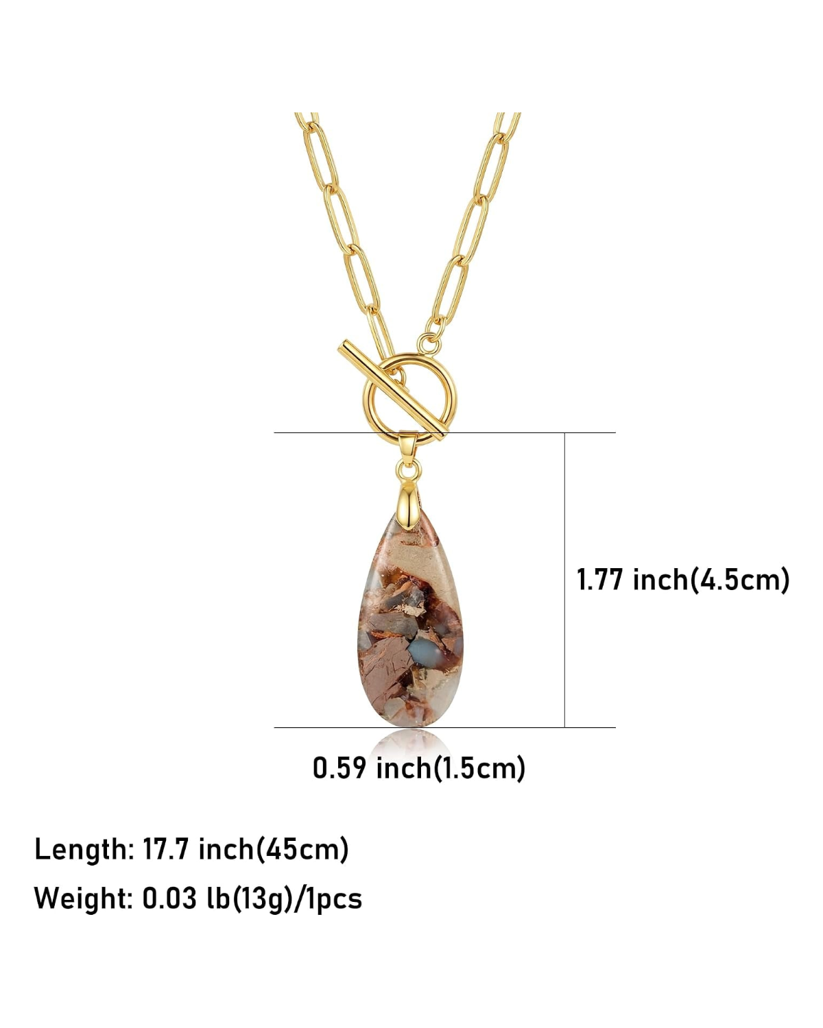 Cala Stone Teardrop Necklace