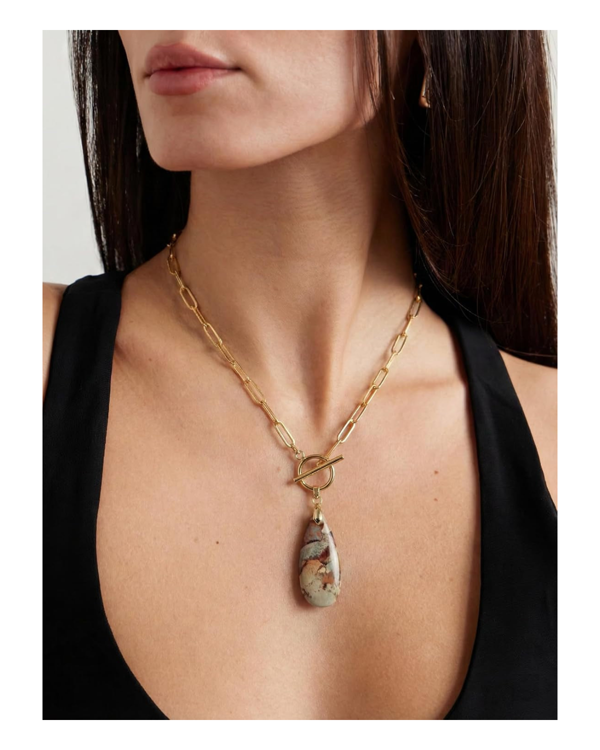 Cala Stone Teardrop Necklace