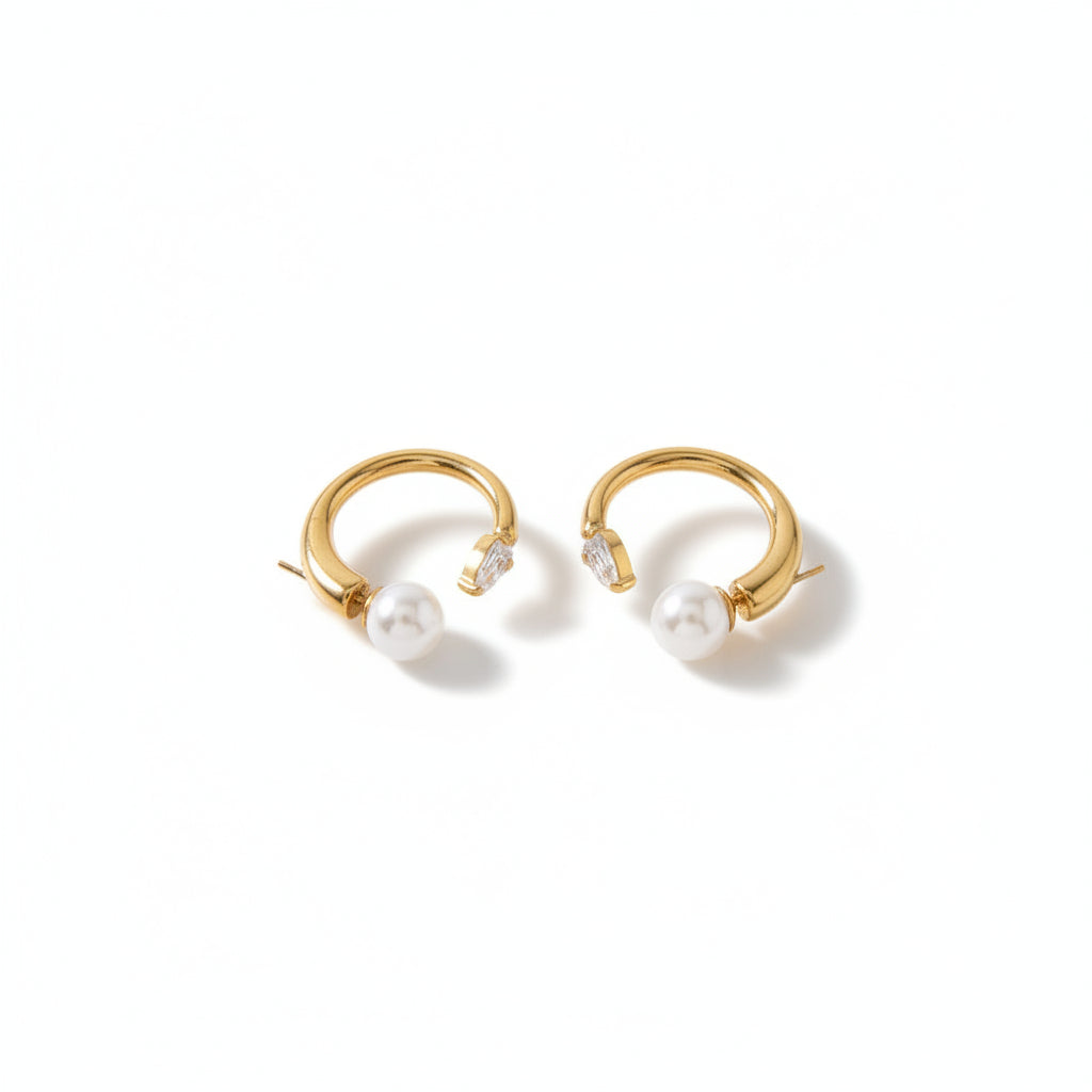Lustre Bead jacket earrings