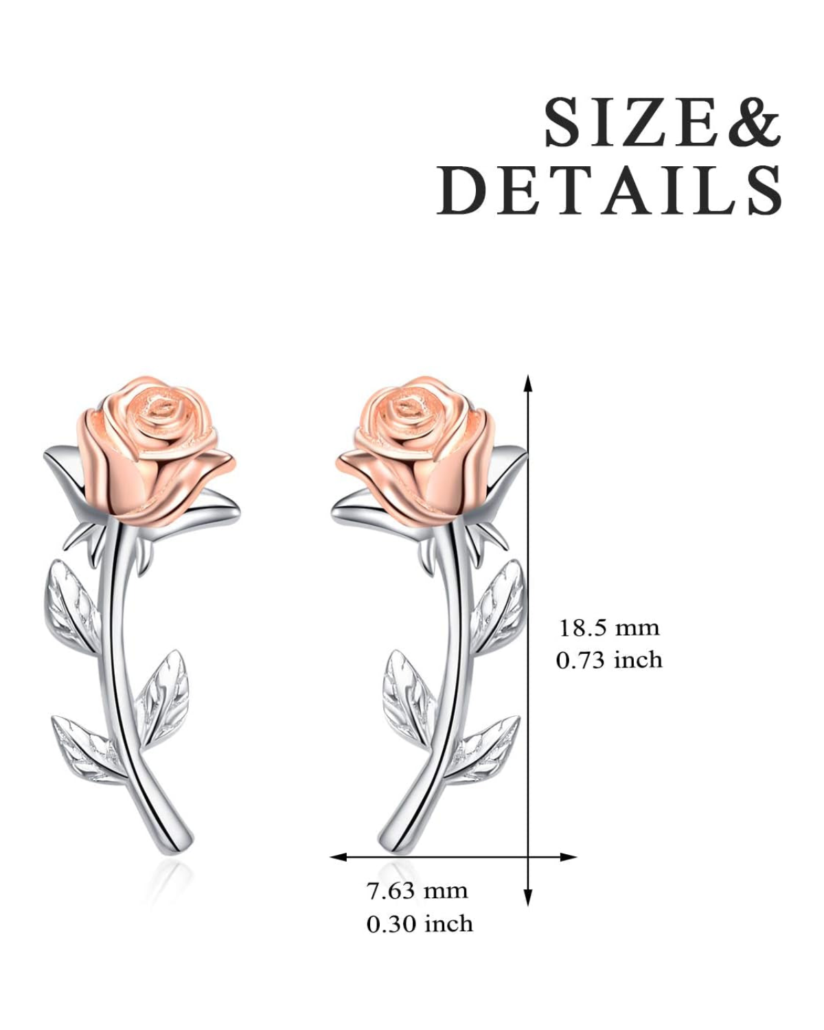 Rosette Silver Ear Climbers