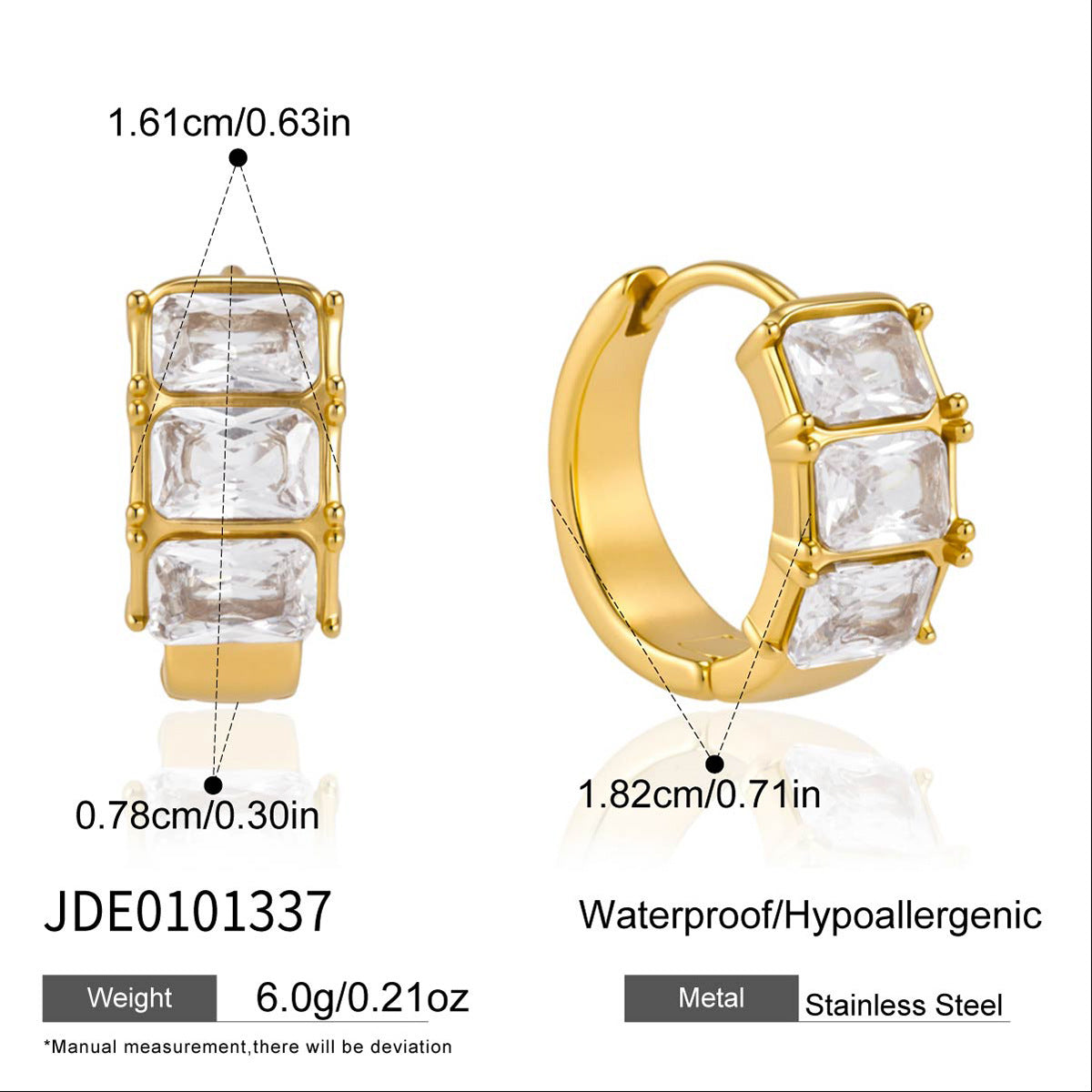 TIA Designss Radiance Pavé Hoop Earrings