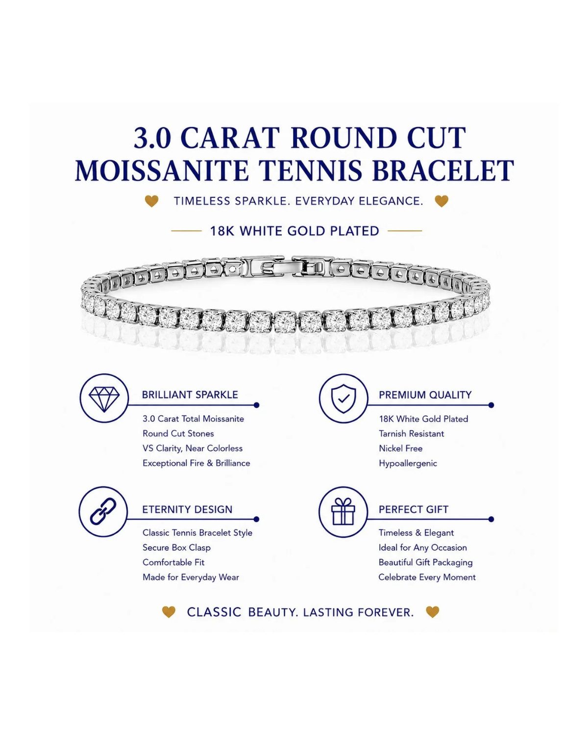 Éclat Moissanite Tennis Bracelet