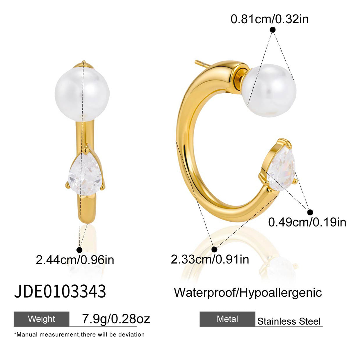 TIA Designss Lustre Bead Jacket Earrings