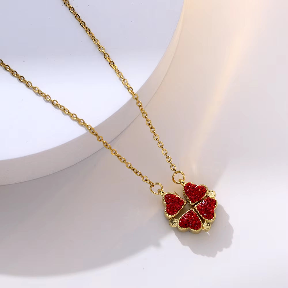 Amara Clover Heart Pendant Necklace