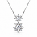 Sunflower Moissanite Pendant Necklace – Sterling Silver