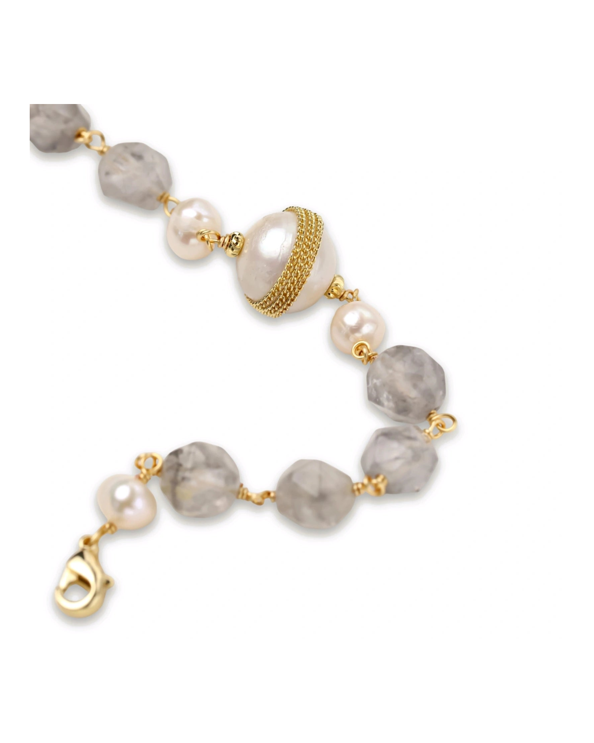 Baroque Pearl Crystal Bracelet