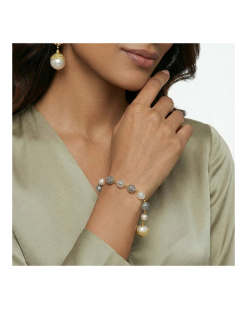 Baroque Pearl Crystal Bracelet