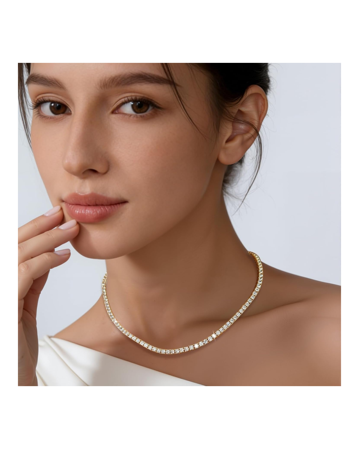 Aurora CZ Tennis Necklace