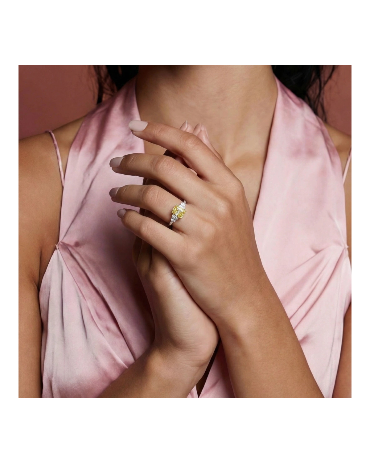 Sunset Sovereign Moissanite Ring