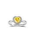 Golden Heart Halo Ring