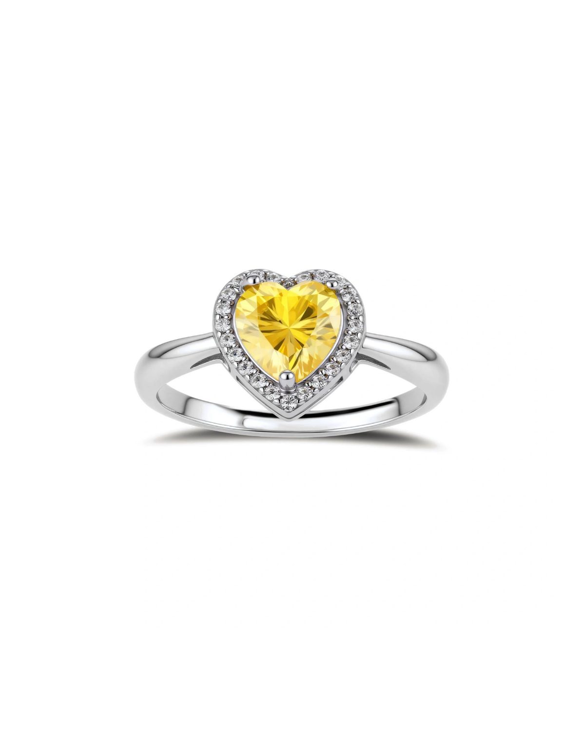 Golden Heart Halo Ring