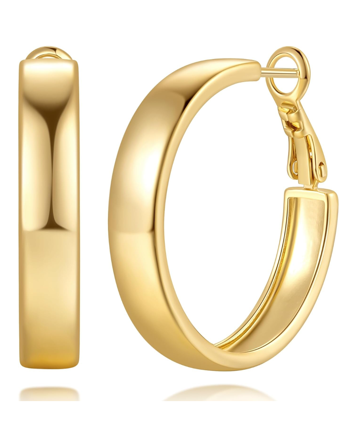 Regent Wide Gold Hoops