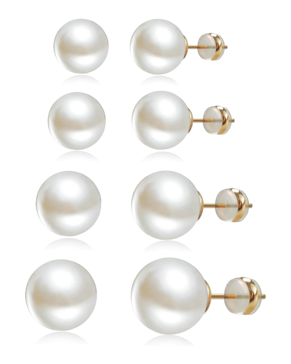 Perle Pearl Stud Set (4 Pairs)