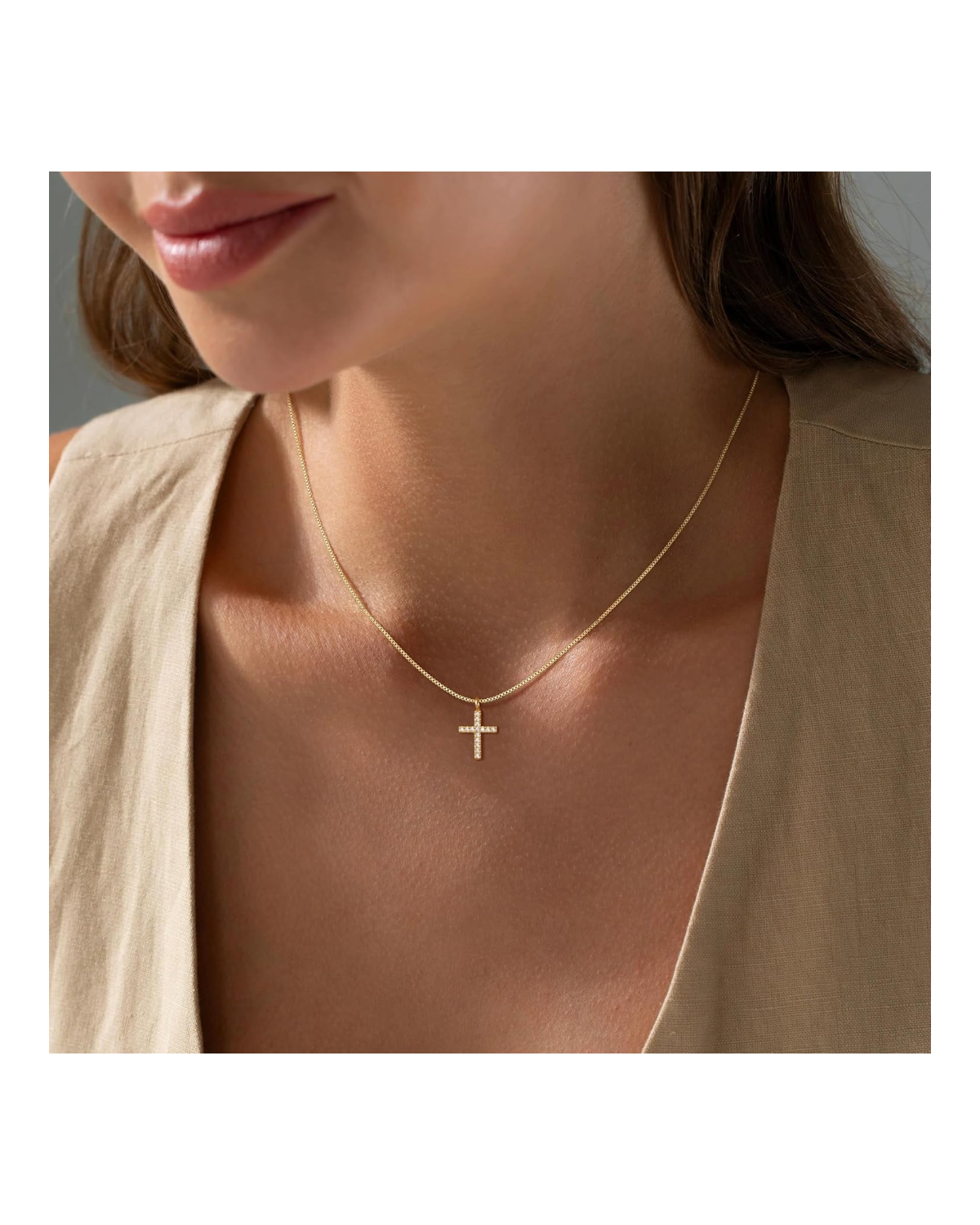 Grace Beaded Cross Necklace