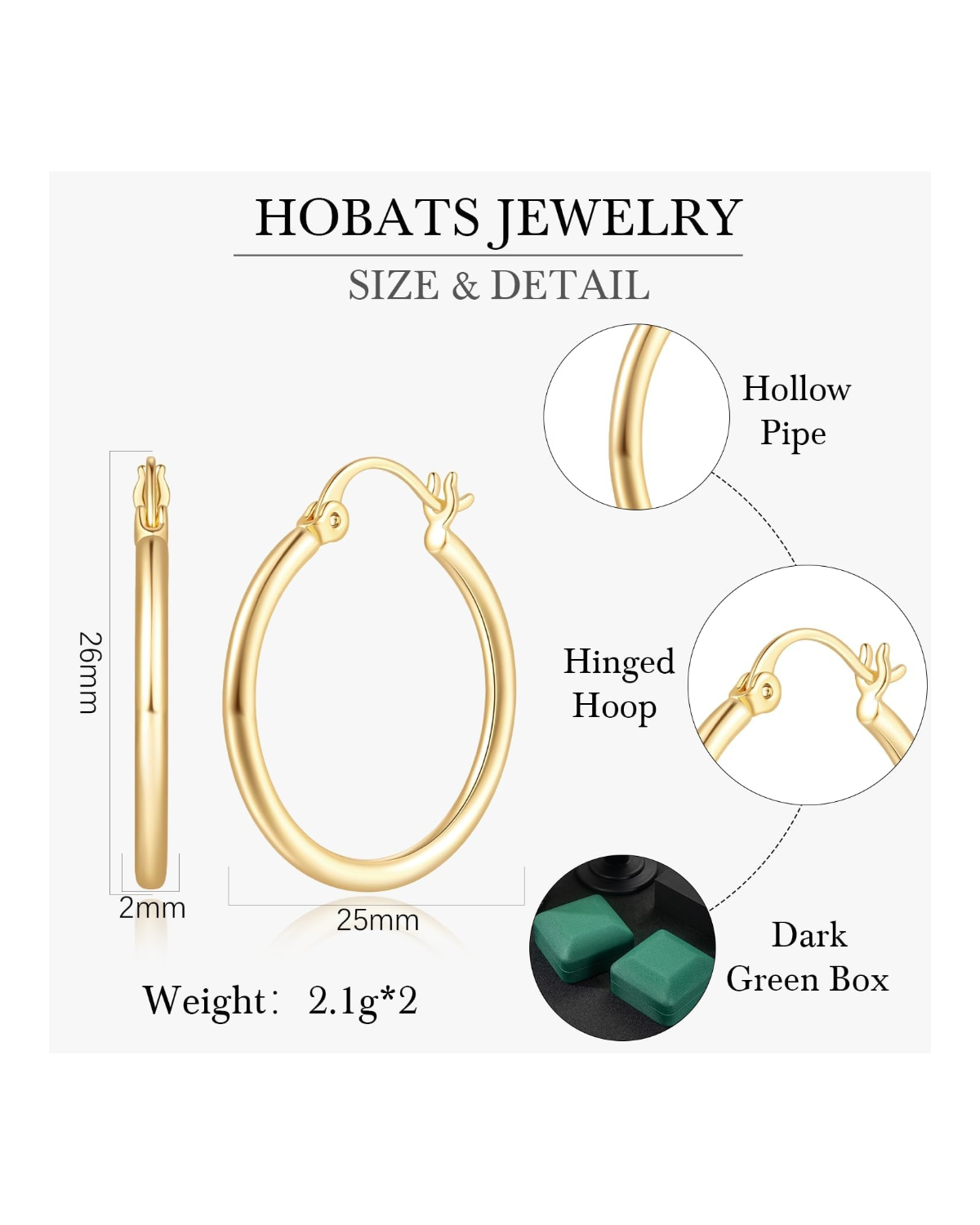 Margaux Classic Gold Hoops