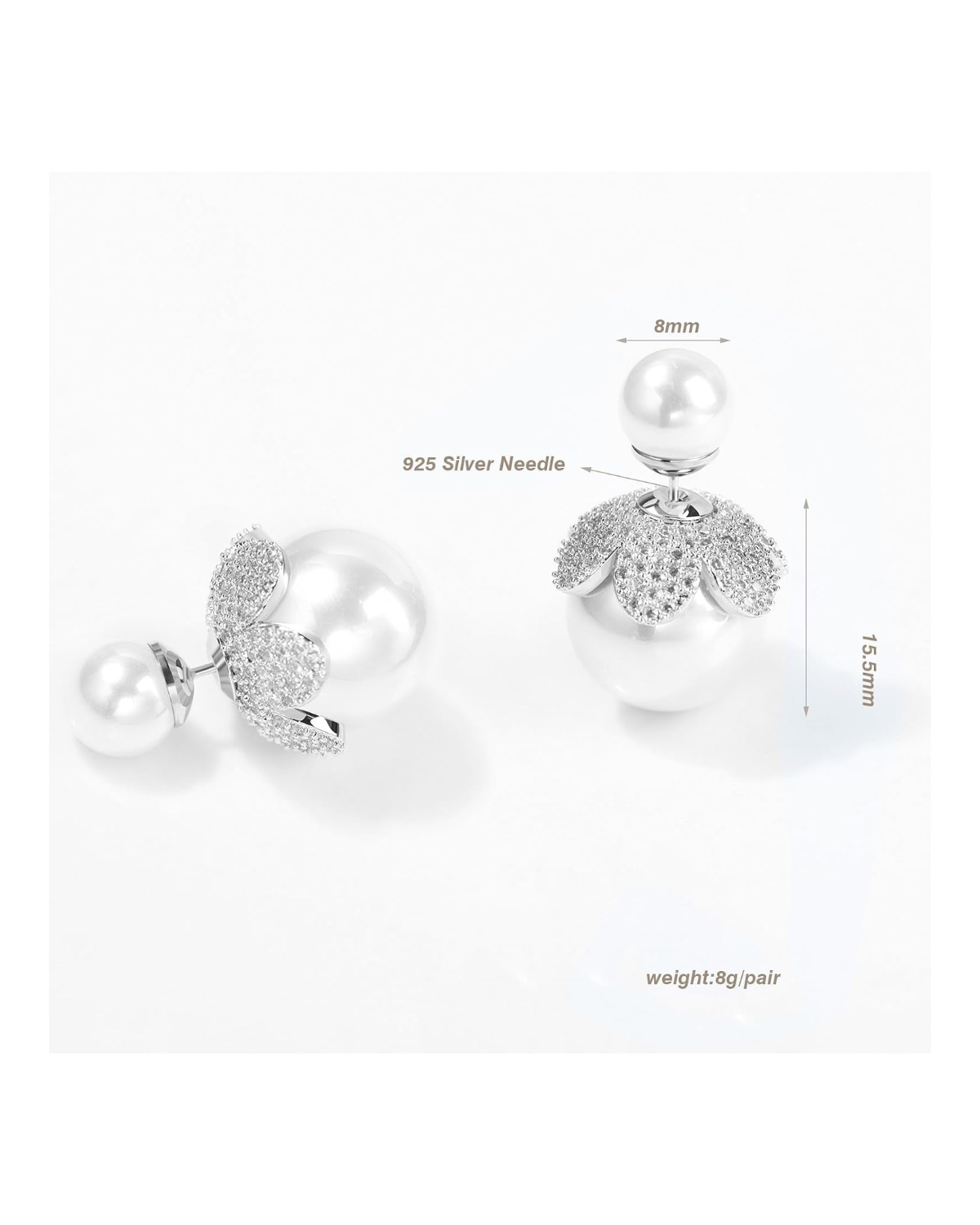 Solène Double-Sided Crystal Studs