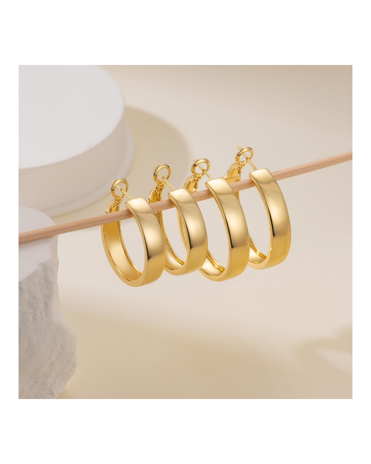 Regent Wide Gold Hoops