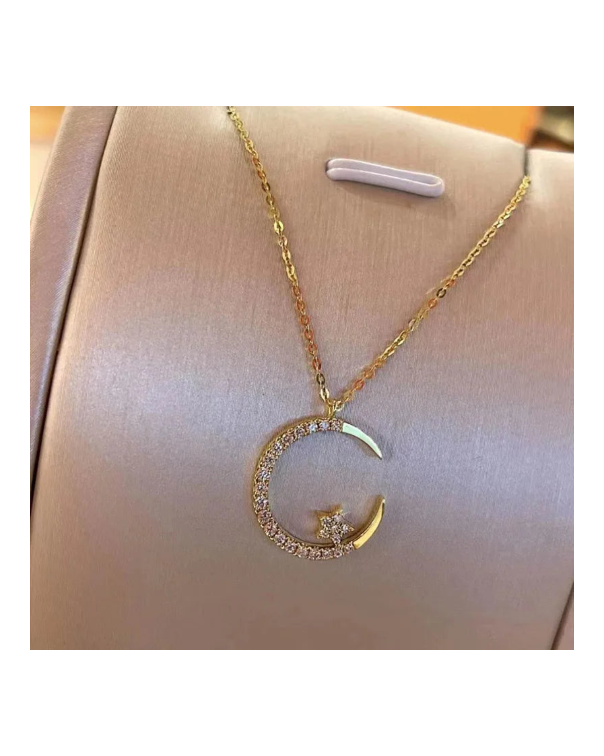 Céleste Star Moon Zirconia Pendant