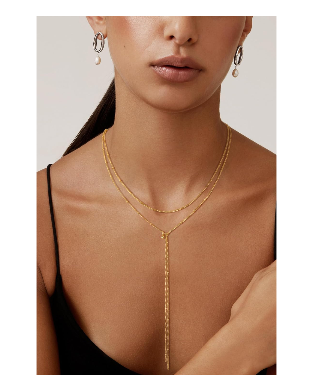 Solèil Pearl Drop Y-Necklace
