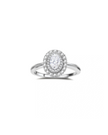 Double Halo Promise Moissanite Ring