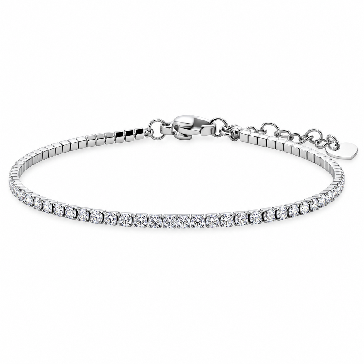 Clear Zircon Tennis Bracelet – Stainless Steel